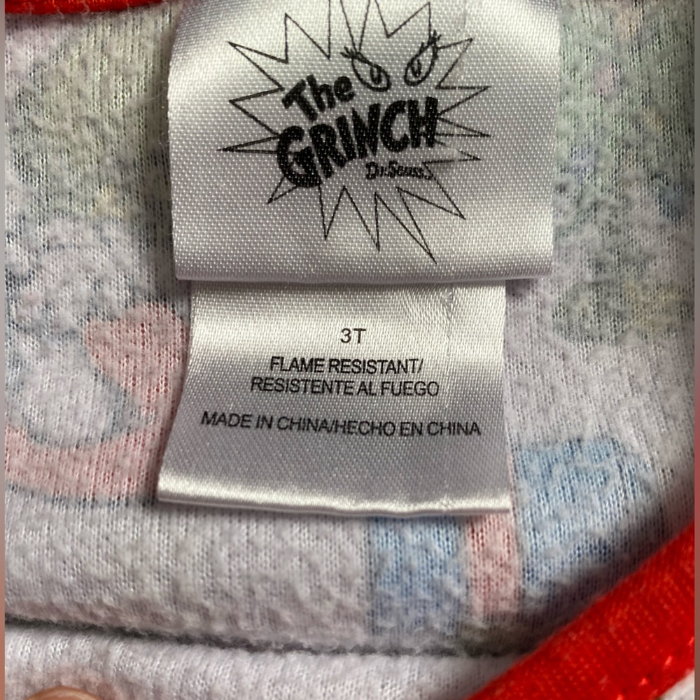 3T pajama dress nightgown PJs Rudolph reindeer Grinch Christmas 2pc Toddler girl - Picture 12 of 16